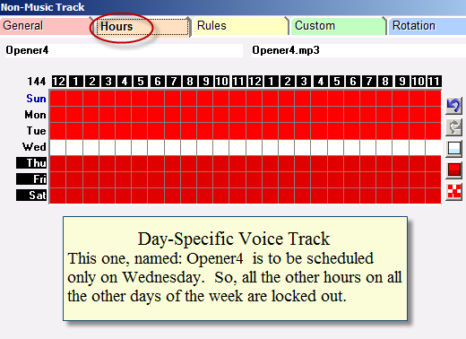 Day-Restricted Voice Tracks1