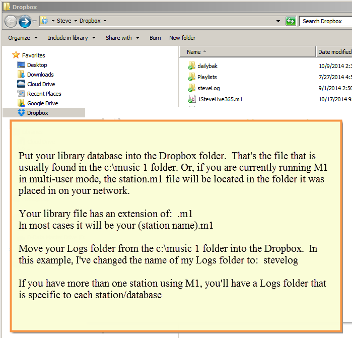 DropBox Window