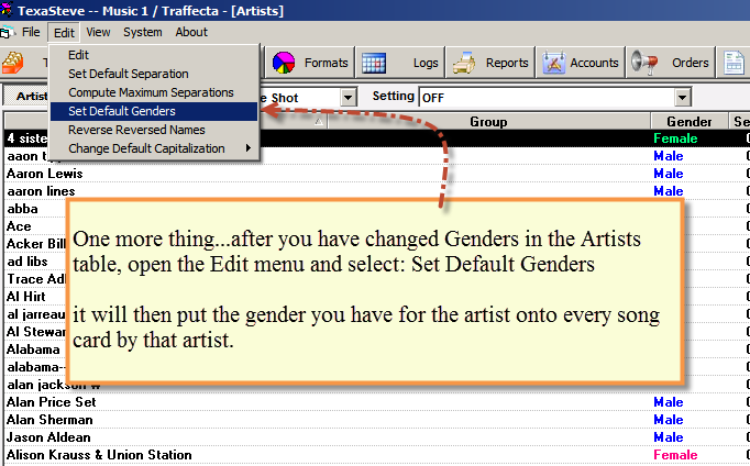 Set Default Genders 3